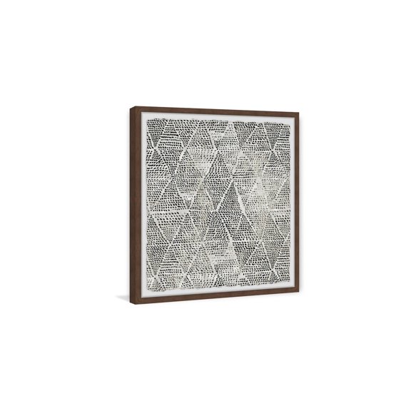 Black Triangle Wall Art - Framed Canvas Print for Living Room Decor