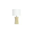 thumbnail image 1 of HomeStock Modern Minimalism Ceramic Hourglass Table Lamp Beige, Hourglass-Shaped Ceramic Base with White Fabric Shade, 60W Bulb, 5' Cord, Ideal for Living Spaces, 1 of 9