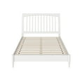 thumbnail image 1 of Modern Platform Bed - Solid Wood Sleigh Bed with USB Charging - Low Profile Bed Frame for Bedroom - White Finish, 1 of 6