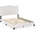 thumbnail image 1 of Modern Motifs Linen Upholstery And Cushioned Button Tufted Bed Frame, Simple Stylish Design, Functional And Suitable For Most Bedroom, 1 of 6