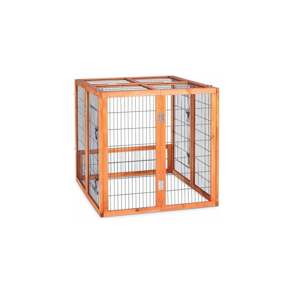 Modern Motifs Rabbit Playpen with Contemporary Design, Durable Materials, Spacious and Safe Enclosure for Outdoor or Indoor Rabbit Exercise and Play