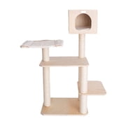 Scots Pine Cat Tree - Playhouse, Perch & Scratching Posts - 49 Tall