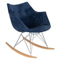 thumbnail image 1 of Rocking Chair - Modern Velvet Accent Chair with Eiffel Base - Comfortable Living Room & Nursery Seating, 1 of 7