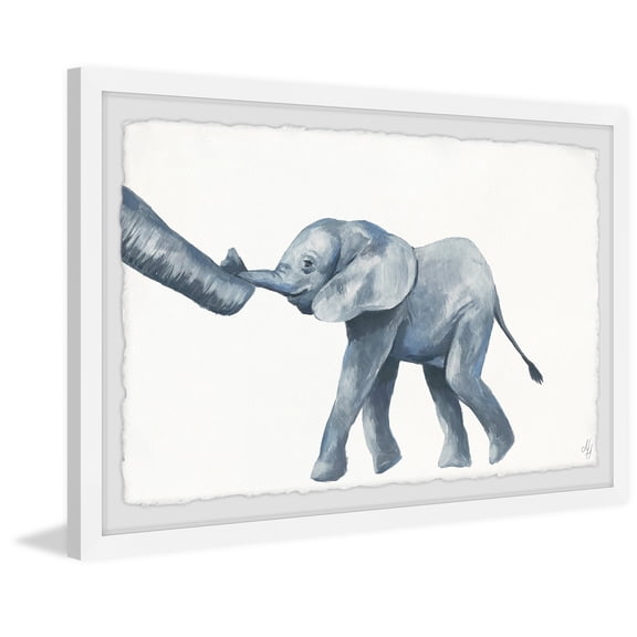 Elephant Trunks Painting Print|Modern Wall Art for Nursery Decor|Framed Home Decor
