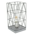 thumbnail image 1 of Modern Geometric Table Lamp - Metal Design - Gray Shade - 12" Tall - Home Accent Lighting, 1 of 6