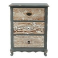 thumbnail image 1 of HomeStock Mountain Lodge 3-Drawer 32" H X 24" W Rustic Gray Carved Wood Accent Chest, 1 of 10