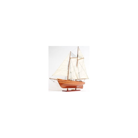 Wooden Sailboat Model Decor - Nautical Yacht Collectible, 33" Home Decor, Handcrafted America Boat Figurine