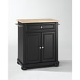 thumbnail image 1 of HomeStock Island Oasis Portable Kitchen Island, Spacious Countertop, Portable Design, Modern Kitchen Furniture, Convenient Storage Drawer Kitchen Island-Color:Black,Size:Natural Wood Top, 1 of 5