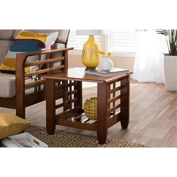 Living Room End Table - Modern Accent Table with Shelf - Stylish Side Table for Home Decor