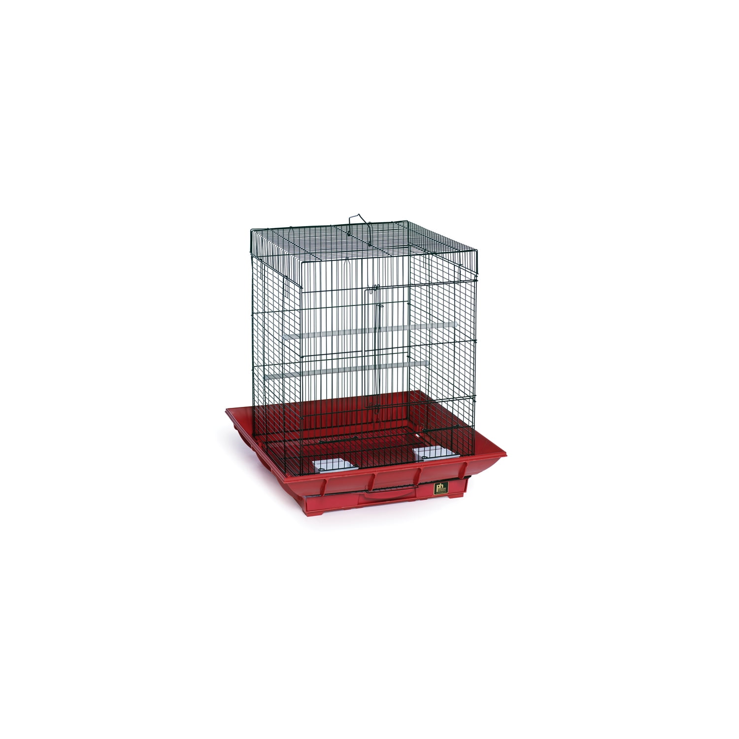 HomeStock Mountain Majesty Clean Life Bird Cage with Spacious Interior, Durable Build, Easy-to-Clean Features, and Secure Design for Birds' Comfort-Color:Red
