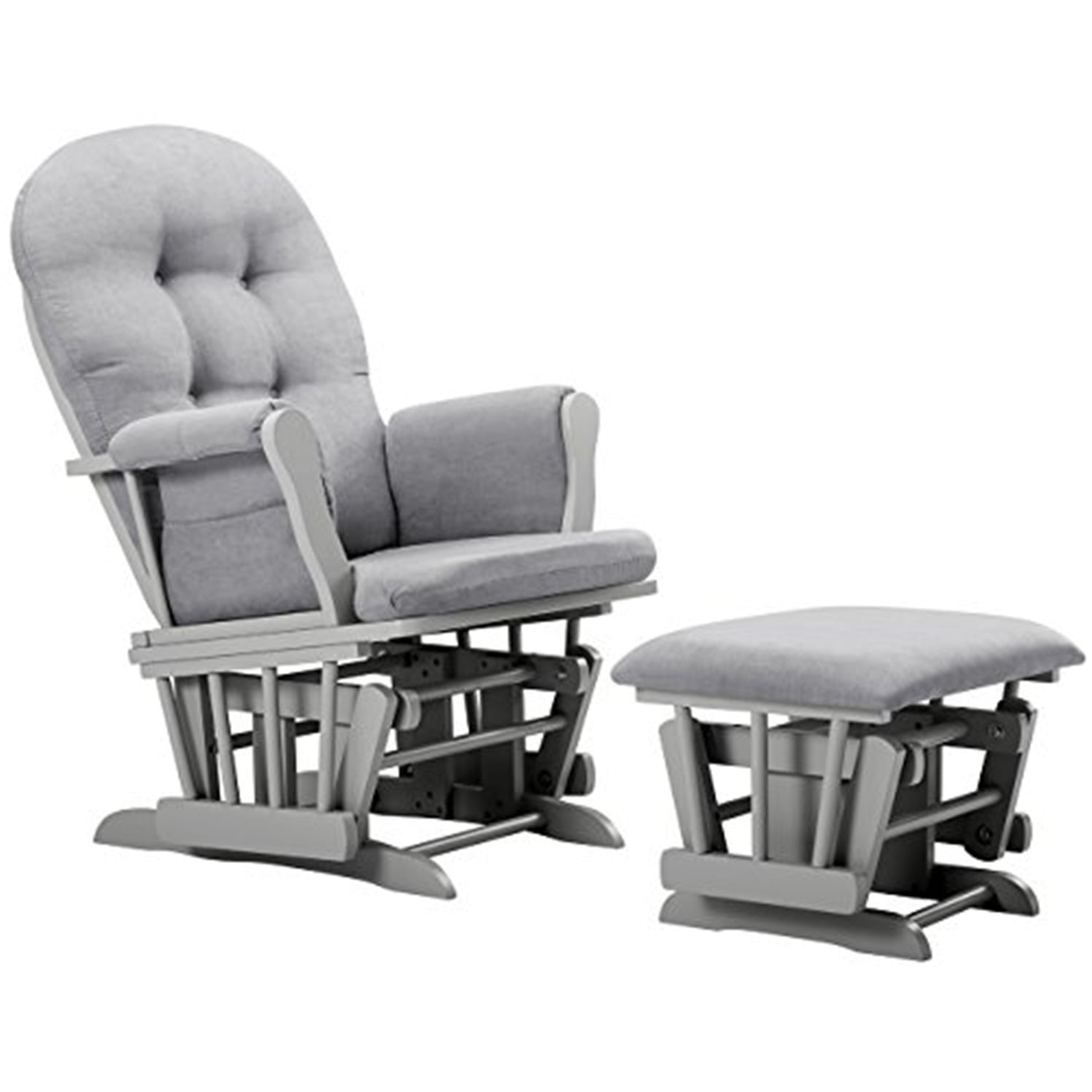 HomeStock Mountain Majesty Glider and Ottoman, 24.80" x 25.80" x 39.50", Cozy Rocking Chair with Padded Arms and Customizable Color Options, Ideal for Nurseries