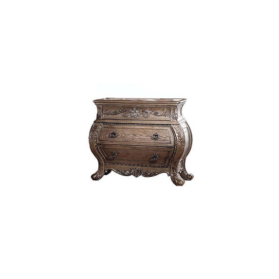 HomeStock Mountain Majesty Nightstand, Vintage Oak