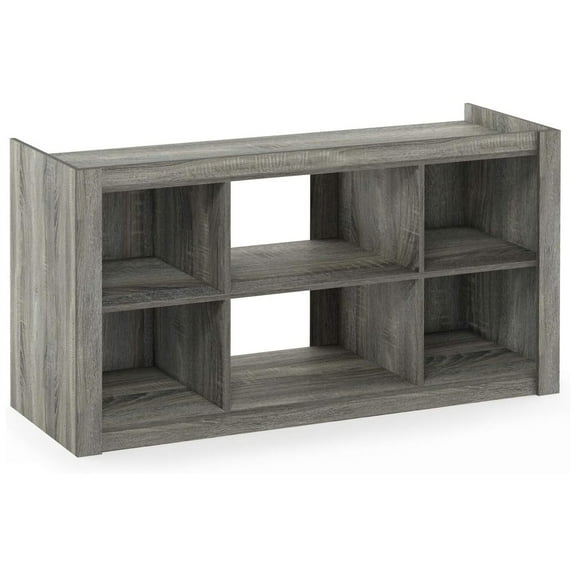 HomeStock Multipurpose Tv Stand Bookshelves - Finish:French Oak Gray - Finish:French Oak Gray - Finish:French Oak Gray - Finish:French Oak Gray-Finish:French Oak Gray