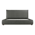 HomeStock Natural Beauty King Bed Slate Leather , Modern Bed