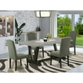 thumbnail image 1 of 5-Piece Dinette Set - Dining Table with 4 Chairs - Modern Kitchen Table Set - Black Finish, 1 of 5