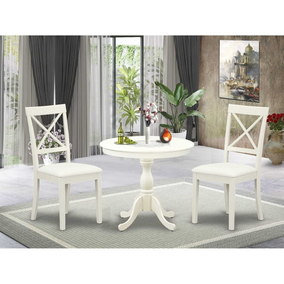 Naturally Nice 5-Piece Round Table Set Contains a Dinner Table and 4 Dining Room Chairs with
