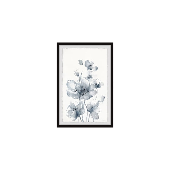 HomeStock Naturally Nice Melting White Poppies Framed Painting Print, 12" x 18", Contemporary Wall Decor: Abstract, Digital Art Prints, and Modern Styles for Your Home