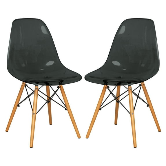 HomeStock Naturally Nice Moulded Side Chair - Set of 2