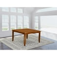 thumbnail image 1 of Square Dining Table with Butterfly Leaf - 36x54" Extendable Table, Saddle Brown Finish, Small Space Table, 1 of 3