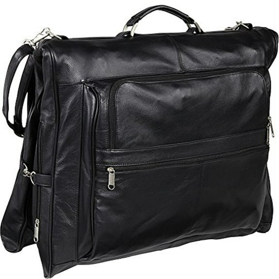 Leather Garment Bag for Travel - 3 Suit Capacity - Business Trip & Weekend Getaway Duffel - 23" x 5" x 19"