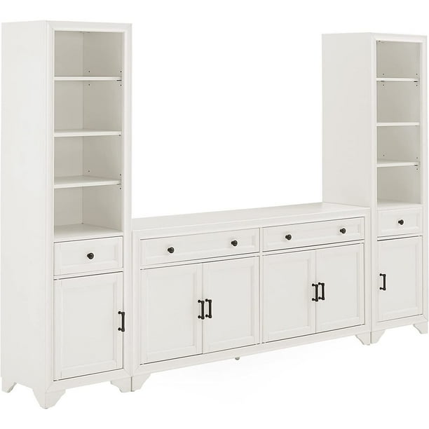 HomeStock NeoClassical Nostalgia 3Pc Sideboard And Bookcase Set