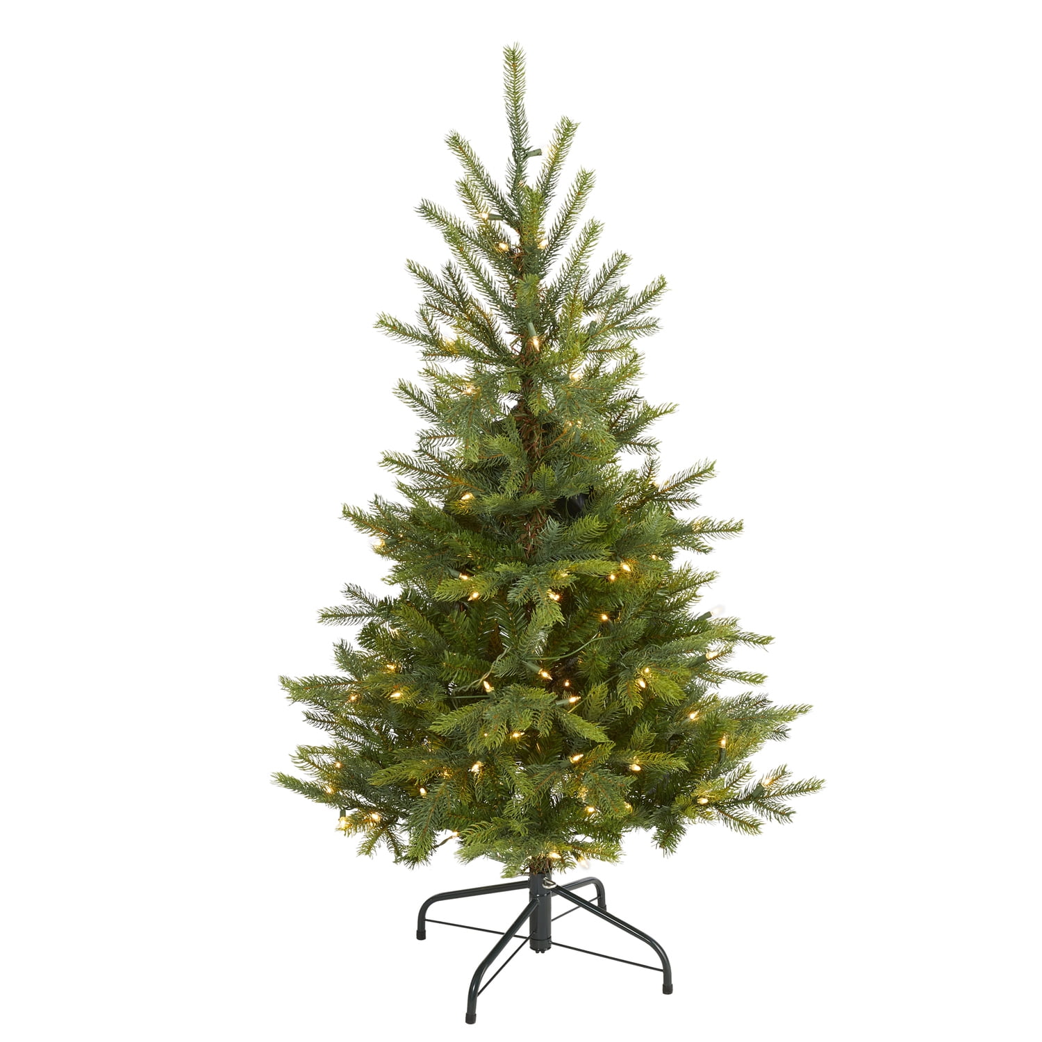HomeStock Neo-Classical Nostalgia 4Ft. North Carolina Spruce Artificial Christmas Tree With 100 Clear Lights And 207 Bendable Branches