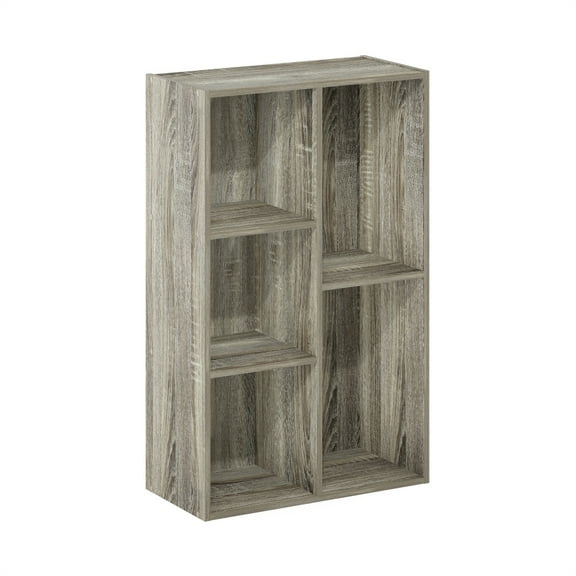 HomeStock Neo-Classical Nostalgia 5-Cube Reversible Open Shelf, French Oak