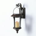 thumbnail image 1 of Solar Outdoor Wall Light - Neo-Classical Sconce - Dusk to Dawn Auto On - Rustic Brown Finish, 1 of 10