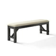 thumbnail image 1 of HomeStock Nordic Haven Dining Bench Slate: Linen Upholstered Seat with Classic Design, Perfect for Dining Room or Entryway Seating - 20" H x 15.63" L x 55" D, 1 of 10