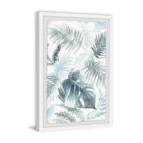 HomeStock Nordic Haven Feather Palms Framed Painting Print, Contemporary Wall Decor: Abstract, Digital Art Prints, and Modern Styles for Your Home