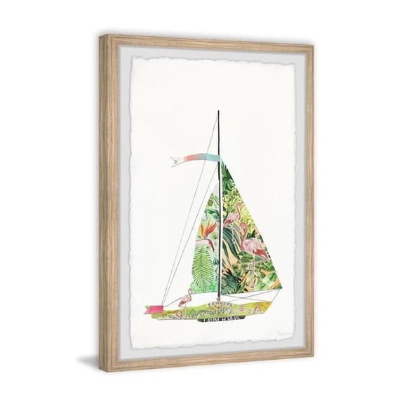 HomeStock Oasis Sailing Heaven Framed Painting Print, Contemporary Wall Decor: Abstract, Digital Art Prints, and Modern Styles for Your Home
