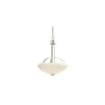 thumbnail image 1 of HomeStock Old World Charm 3-Light Satin Nickel Bowl Pendant, Adjustable Height, White Frosted Opal Glass, E26 Base, Dimmable, Ideal for Dining Rooms, Kitchens, and Bar Areas, 1 of 1
