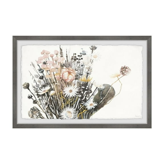 HomeStock Old World Charm Flowering Plants Framed Painting Print, 8" x 12", Contemporary Wall Decor: Abstract, Digital Art Prints, and Modern Styles for Your Home