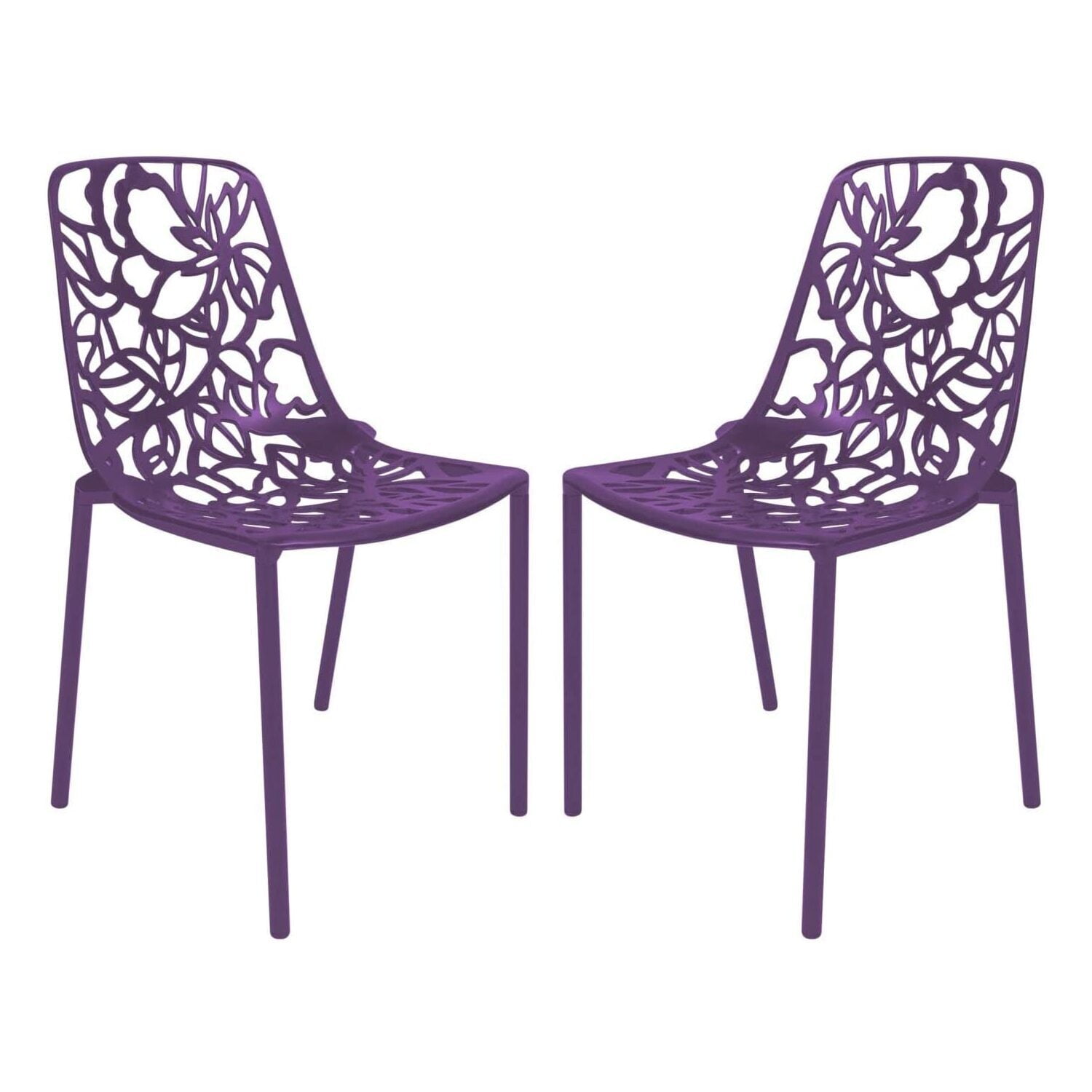 HomeStock Old World Charm Modern Aluminum Chair, Set of 2