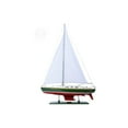 thumbnail image 1 of HomeStock Old World Charm Omega Yacht Sailboat Model, America's Cup, Handcrafted Wooden, 45"H x 30"W x 7"D - Nautical Maritime Decor, 1 of 6