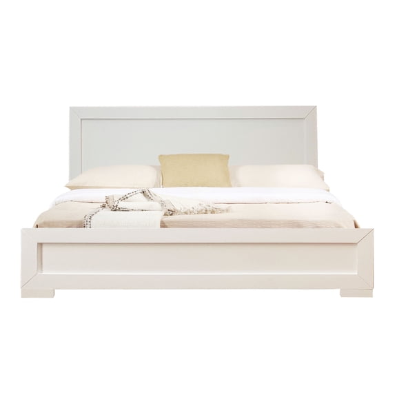 Old World Charm Wooden Platform Bed, King Size, 80" L x 76" W x 14" H - Elegant Slat Support System, No Box Spring Needed
