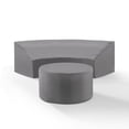 thumbnail image 1 of HomeStock Old World Opulence 2 Piece Furniture Cover Set Gray - Round Sectional Sofa & Coffee Table, Washable Outdoor Furniture Covers, Patio Furniture Covers with Drawstrings, 1 of 8