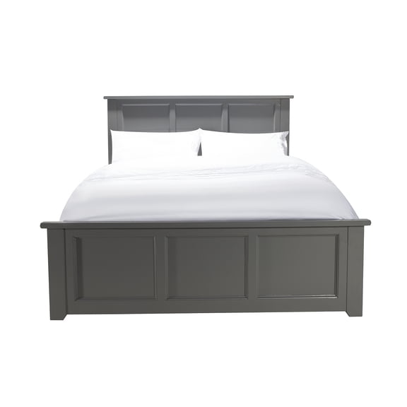 Traditional Full Bed Frame with Footboard - Classic Bedroom Furniture, Grey Finish, 78"x57.75"x44.25"