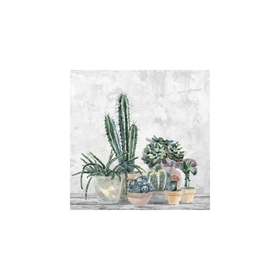 HomeStock Old World Opulence House Plants Painting Print on Wrapped Canvas, Wall Art, Canvas Print, Framed Prints, Wall Hanging Prints for Living Room - 12"L x 12"W