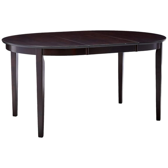 HomeStock Old World Opulence Oval Dining Table - Solid Hardwood, Dark Cappuccino Finish, 42"D x 60"W x 30"H, Seats 6, Assembly Required