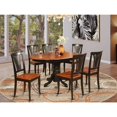 thumbnail image 1 of Oval Dining Table Set with 6 Chairs - 42x60 Inch Rubberwood Table & Chairs - Elegant Dining Room Set, 1 of 5