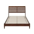 thumbnail image 1 of HomeStock Old World Opulence Solid Wood Low Profile Platform Bed in Walnut, 1 of 5