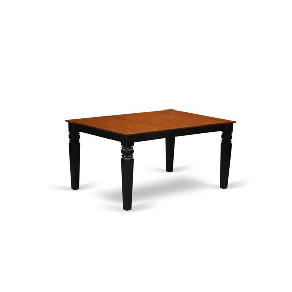 Rectangular Dining Table - Black Cherry Kitchen Table, Art Deco Design, Small Dining Room Table