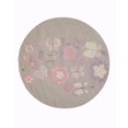 thumbnail image 1 of HomeStock Orange Hand-Tufted Wool Renaissance Rhapsody Swirl Rug, 4' Round (48" D x 0.5" H) - Stunning Multicolor Design, 100% Wool, 1 of 1