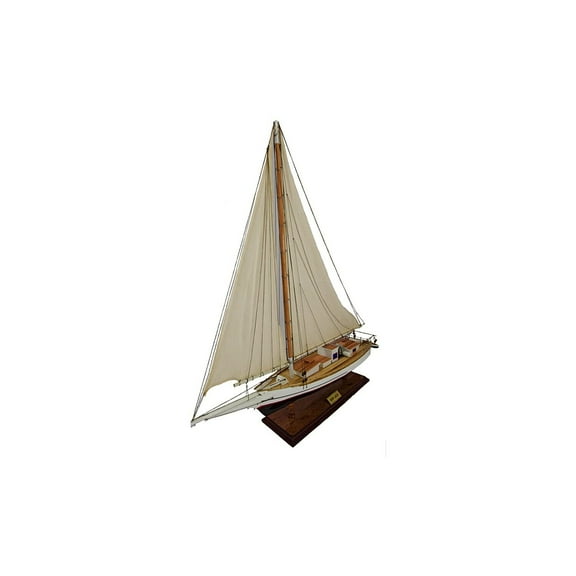 Chesapeake Bay Skip Model Boat - Handcrafted Wooden Sailboat Replica - Home Decor Gift