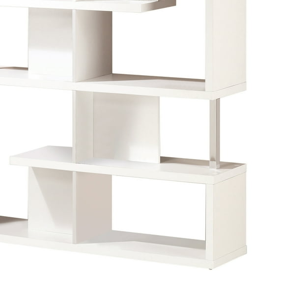 Ladder Bookcase with Drawers - 72" Tall Storage Shelves, Modern Display Unit, Cappuccino Finish