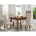 thumbnail image 1 of 5-Piece Dinette Set - Rectangle Table & 4 Parsons Chairs - Mahogany Finish, 1 of 5