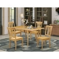 thumbnail image 1 of Modern 5 Piece Dining Set - Dining Table with 4 Chairs - Oak Finish - Kitchen Table Set, 1 of 5