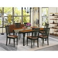 thumbnail image 1 of Kitchen Table Set with 6 Chairs - 7 Piece Dining Room Set - Rectangle Butterfly Leaf Table - Black Cherry Finish, 1 of 5