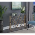 thumbnail image 1 of Modern Console Table - Entryway Sofa Table with Glass Shelf - Living Room Accent Furniture, 1 of 1